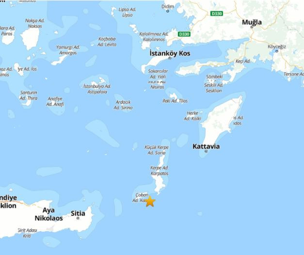 Muğla Datça'da 4.1 büyüklüğünde deprem - Resim : 1
