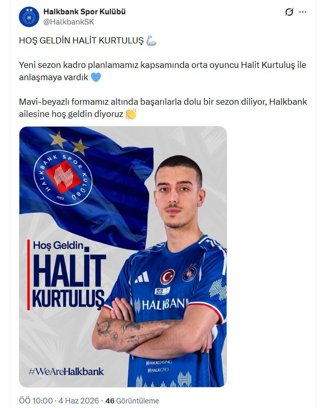 Halkbank Erkek Voleybol Takımı Halit Kurtuluş'u kadrosuna kattı - Resim : 1