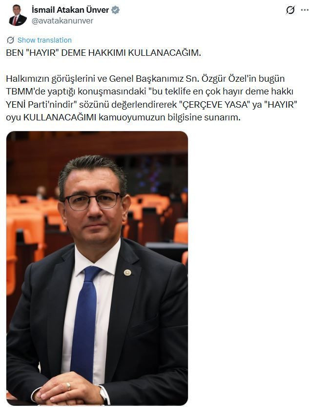 YENİ Partili 21 vekil çerçeve yasaya hayır dedi: Özgür Özel 'sorumluluklarıyla baş başa bırakıyorum' demişti - Resim: 24