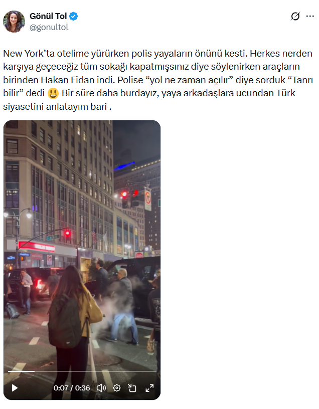 New York’ta yayalar durduruldu, yol kapatıldı: Araçtan Hakan Fidan çıktı - Resim : 2