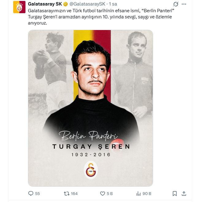 Galatasaray ve TFF Turgay Şeren'i andı - Resim : 1