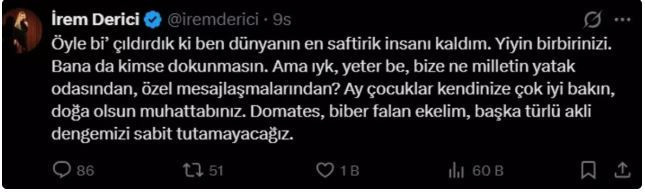 Sadettin Saran ile Ela R&uuml;meysa Cebeci'nin &ouml;zel mesajları ortaya &ccedil;ıktı! İrem Derici: Bize ne milletin yatak odasından - Resim : 4