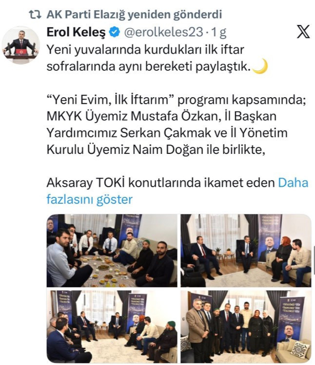 Işıkhan iftara Erdoğan panosu ile gitmişti: Pano Ramazan boyunca tüm ziyaretlerde olacak - Resim : 1
