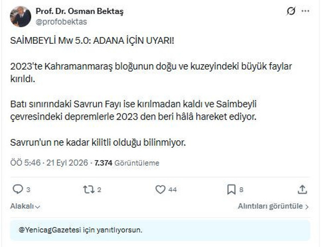 Osman Bektaş fayı işaret etti: Büyük deprem riski var - Resim : 2