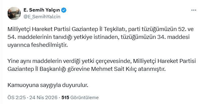 MHP’de bir günde iki il teşkilatı feshedildi - Resim : 2