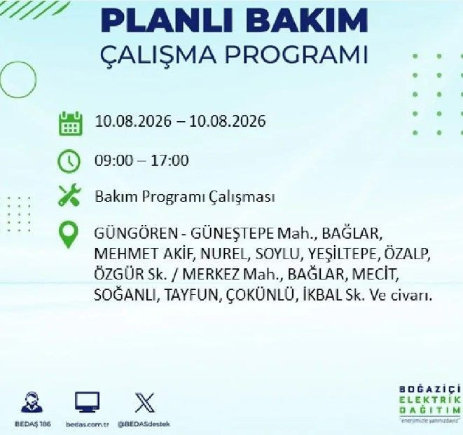 İstanbul'da elektrik kesintisi: 22 ilçenin tam listesi açıklandı - Resim: 6