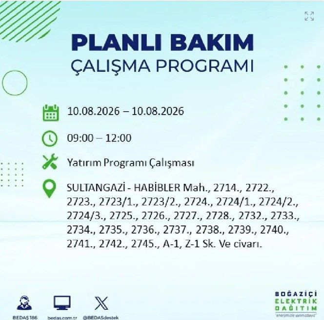 İstanbul'da elektrik kesintisi: 22 ilçenin tam listesi açıklandı - Resim: 7