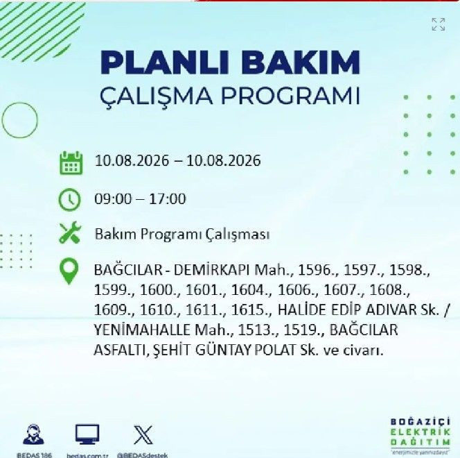 İstanbul'da elektrik kesintisi: 22 ilçenin tam listesi açıklandı - Resim: 15