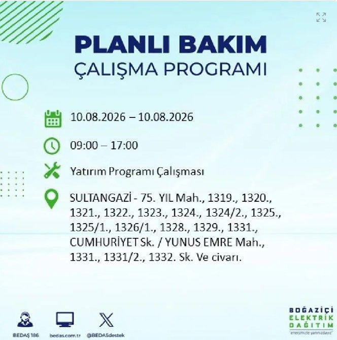 İstanbul'da elektrik kesintisi: 22 ilçenin tam listesi açıklandı - Resim: 9