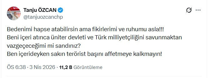 Tanju Özcan meydan okudu: Ben içerdeyken sakın terörist başını affetmeye kalkmayın - Resim : 1