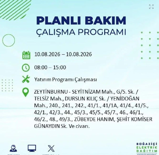 İstanbul'da elektrik kesintisi: 22 ilçenin tam listesi açıklandı - Resim: 23