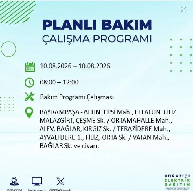 İstanbul'da elektrik kesintisi: 22 ilçenin tam listesi açıklandı - Resim: 10