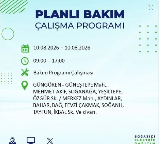 İstanbul'da elektrik kesintisi: 22 ilçenin tam listesi açıklandı - Resim: 5