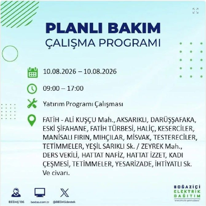 İstanbul'da elektrik kesintisi: 22 ilçenin tam listesi açıklandı - Resim: 21