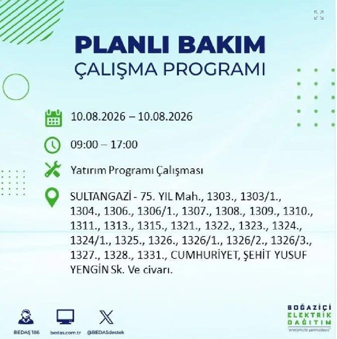 İstanbul'da elektrik kesintisi: 22 ilçenin tam listesi açıklandı - Resim: 18