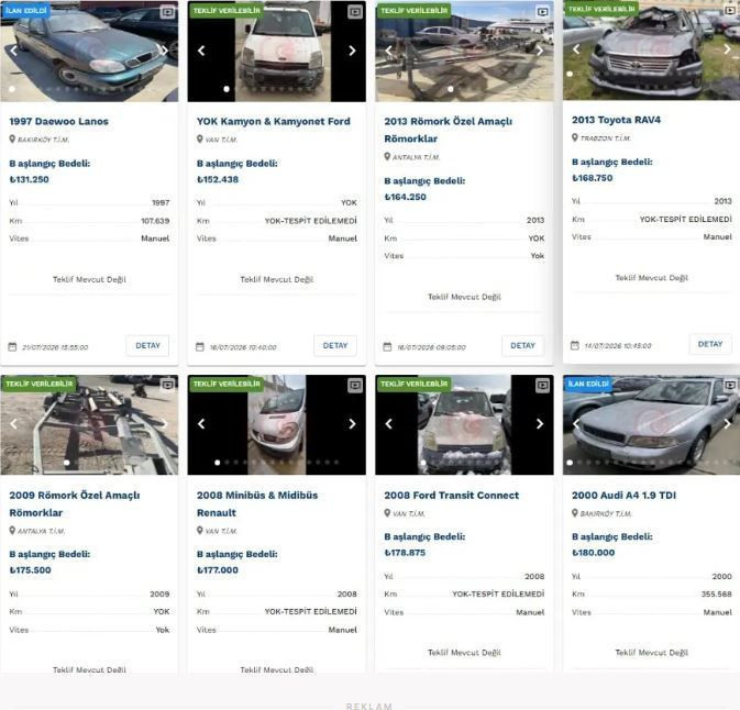 Ticaret Bakanlığı düğmeye bastı: 60 bin liradan başlayan araç satışı başladı - Resim: 5