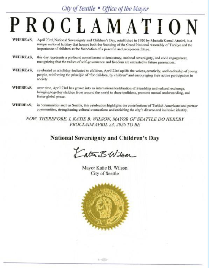 23 Nisan ABD'de bayram ilan edildi: Ne büyüksün Atatürk - Resim : 1