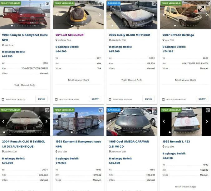 Ticaret Bakanlığı düğmeye bastı: 60 bin liradan başlayan araç satışı başladı - Resim: 4