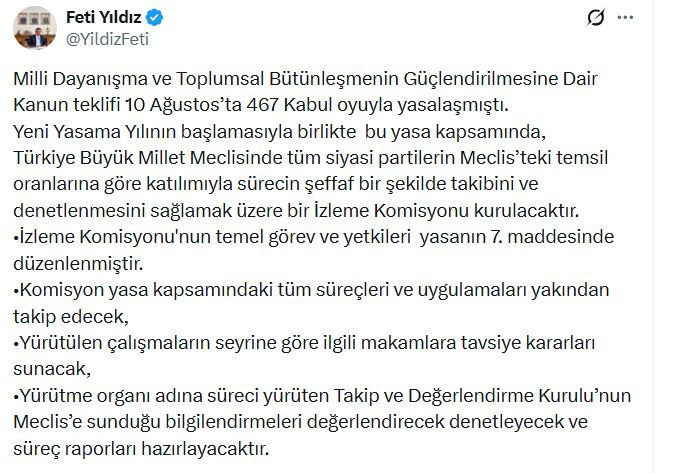 Feti Yıldız açıkladı: Tüm partiler katılacak süreç resmen başlıyor - Resim : 2