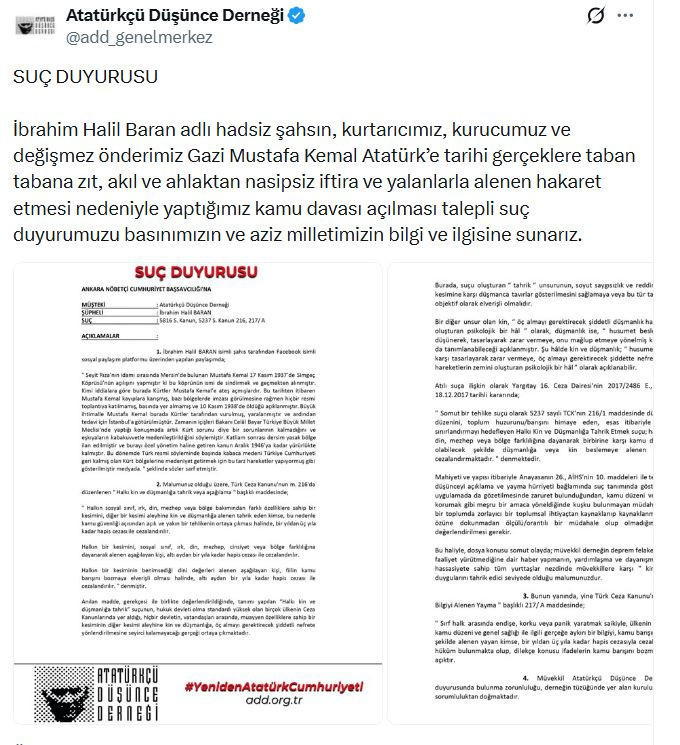 Atatürk hakkındaki asılsız iddialara suç duyurusu: ADD harekete geçti - Resim : 2