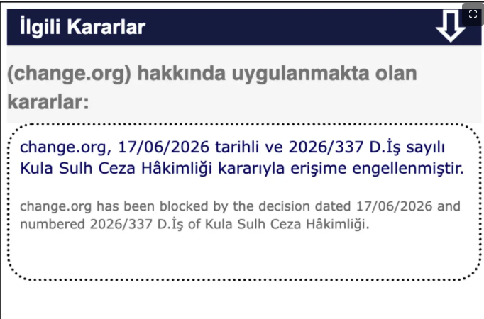 Change.org'a erişim engellendi - Resim : 1