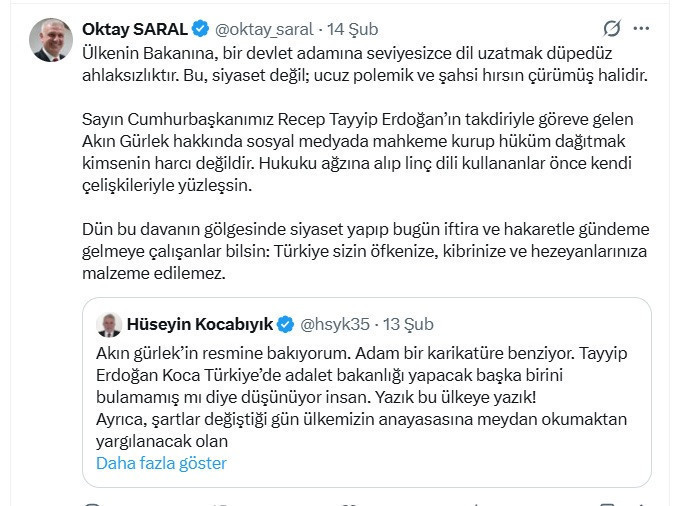 Gürlek tartışması büyüyor: Saral'dan eski AKP'li vekile sert sözler - Resim : 1