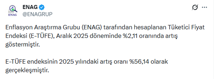 ENAG enflasyonu açıkladı - Resim : 1