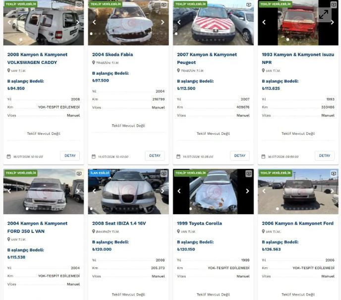 Ticaret Bakanlığı düğmeye bastı: 60 bin liradan başlayan araç satışı başladı - Resim: 6