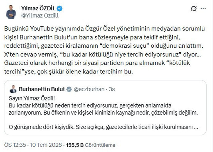 Yılmaz Özdil ve Burhanettin Bulut arasında 'kiralık gazeteci' tartışması - Resim : 2