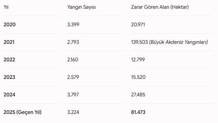 Orman yangınlarında korkutan bilanço: Geçen yıl 81 bin hektardan fazla alan küle döndü - Resim : 1