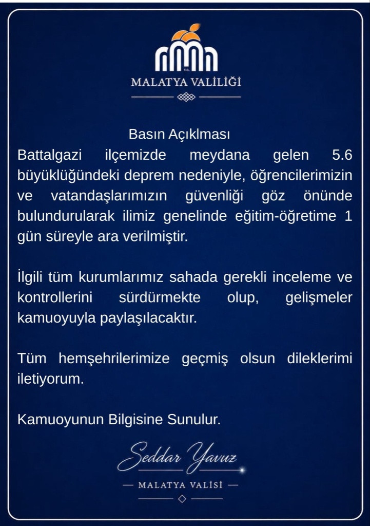 Malatya'da eğitime 1 gün ara verildi - Resim : 1