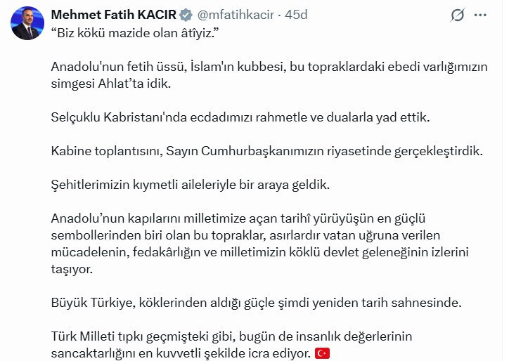 Mehmet Fatih Kacır’dan dikkat çeken “Büyük Türkiye” mesajı - Resim : 1
