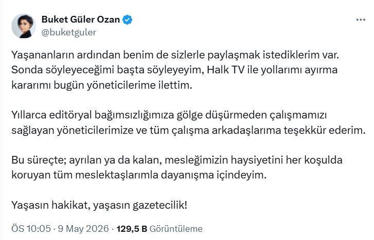 Halk TV'de yaprak dökümü sürüyor: Tecrübeli ekran yüzü veda etti - Resim : 1
