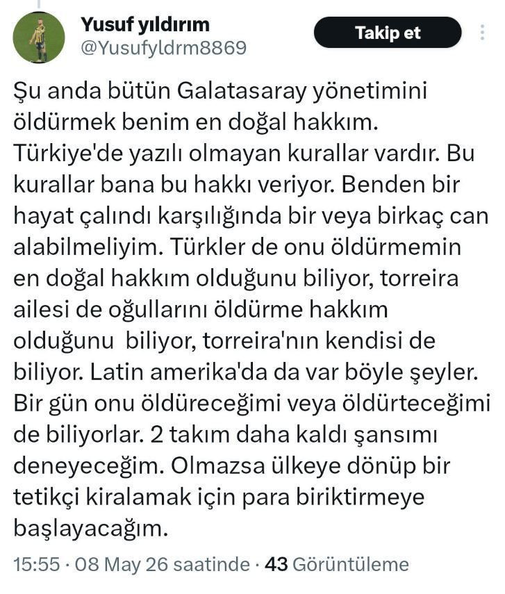 Torreira'ya yumruk atan saldırganın tehditleri ortaya çıktı: X paylaşımları kan dondurdu - Resim: 7