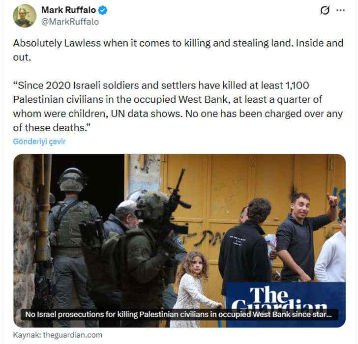 ABD&rsquo;li &uuml;nl&uuml; oyuncudan İsrail&rsquo;e sert tepki: Tam anlamıyla kanunsuz - Resim : 1