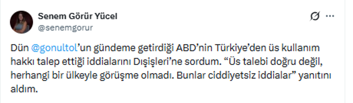 Pentagon yetkilisi Akademisyen Gönül Tol'a konuştu: ABD Türkiye'den üsleri açmasını istedi - Resim : 2