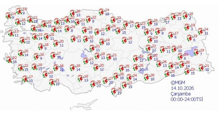 Meteoroloji'den kırmızı kod alarmı: Gök gürültülü sağanak yağış geliyor - Resim: 11