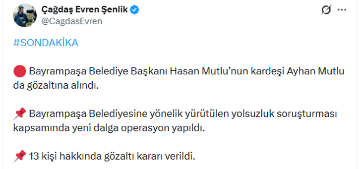 Bayrampaşa Belediyesi'ne yeni operasyon: 13 kişiye gözaltı kararı - Resim : 1
