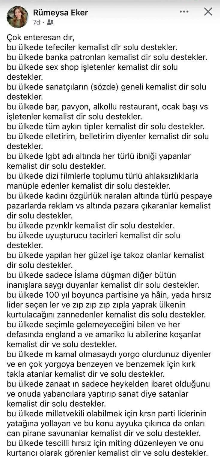 AKP'li meclis üyesinden 'skandal' paylaşım: Toplumu ahlaksızlıklarla manipüle edenler Kemalisttir - Resim : 1