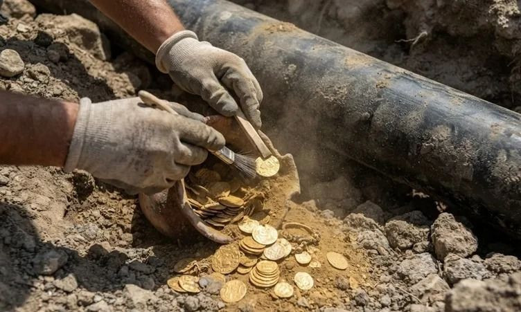 Kazı sırasında şok eden keşif: Toprağın altından yüzlerce kilo altın buldular - Resim: 4