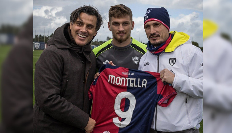 Vincenzo Montella'dan Semih Kılıçsoy ve Cagliari’ye ziyaret