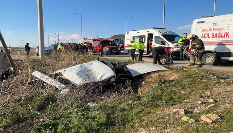 Konya’da korkunç kaza: Otomobil şarampole yuvarlandı… 2 yaralı