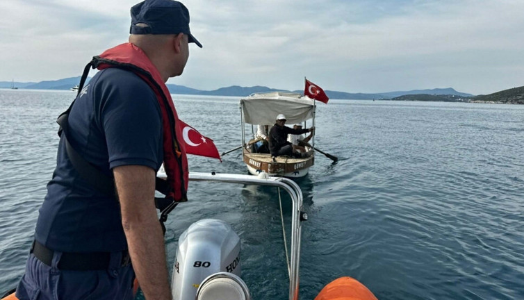 Kuşadası açıklarında korku dolu anlar