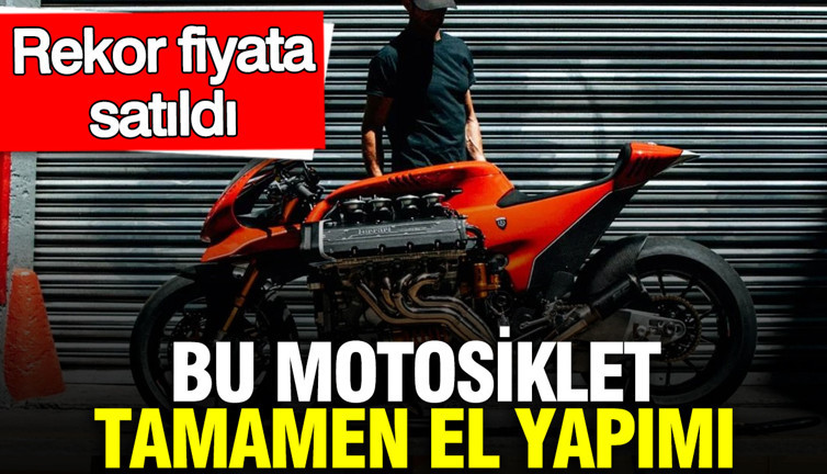 Bu motosiklet tamamen el yapımı: Rekor fiyata satıldı