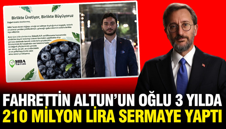 Fahrettin Altun'un oğlu babası görevdeyken şirket kurdu, 3 yılda 210 milyon lira sermaye yaptı