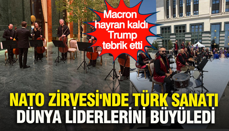 NATO Zirvesi'nde Türk sanatı dünya liderlerini büyüledi: Macron hayran kaldı, Trump tebrik etti