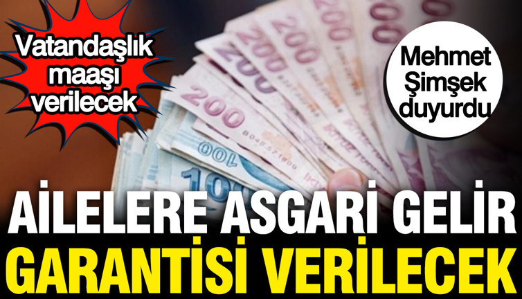 Mehmet Şimşek açıkladı: Vatandaşlık maaşı geliyor