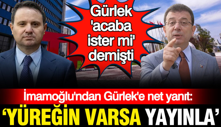 İmamoğlu'ndan Akın Gürlek'e canlı yayın yanıtı