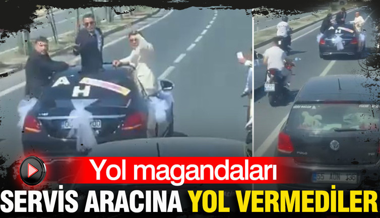 Trafik magandaları yol keserek hakaret etti: O anlar kamerada