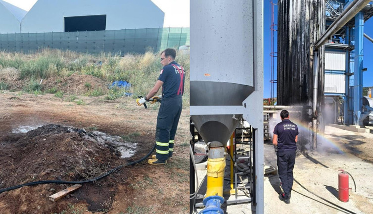 Bolu Gerede’de talaş fabrikasında elektrik kutusu yangını